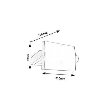 Brilagi - LED vonkajšie nástenné svietidlo so senzorom ANKLE LED/18W/230V 4000K IP65 antracit