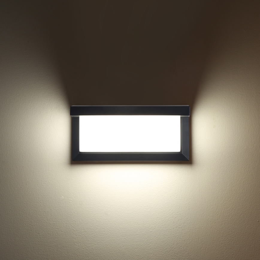 Brilagi - LED Vonkajšie nástenné svietidlo so senzorom BRICKY LED/12W/230V antracit IP54