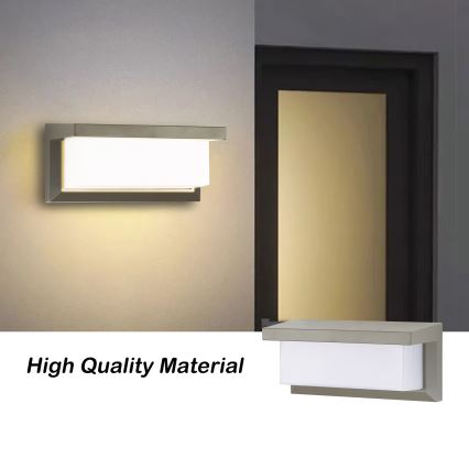 Brilagi - LED Vonkajšie nástenné svietidlo so senzorom BRICKY LED/12W/230V šedá IP54