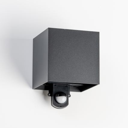 BRILAGI - LED vonkajšie nástenné svietidlo so senzorom CUBE LED/6W/230V čierne IP65