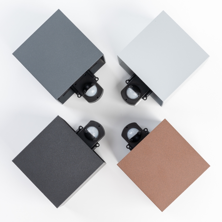 BRILAGI - LED vonkajšie nástenné svietidlo so senzorom CUBE LED/6W/230V čierne IP65
