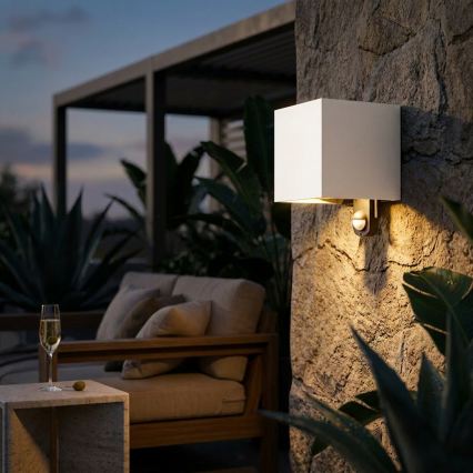 Brilagi - LED vonkajšie nástenné svietidlo so senzorom CUBE LED/6W/230V šedé IP65