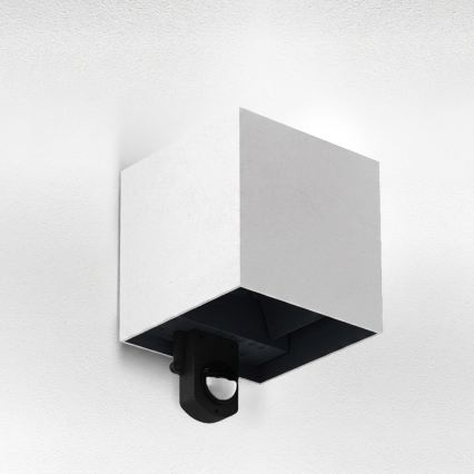 Brilagi - LED vonkajšie nástenné svietidlo so senzorom CUBE LED/6W/230V šedé IP65