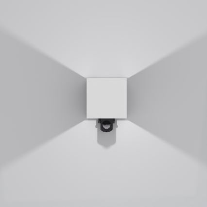 Brilagi - LED vonkajšie nástenné svietidlo so senzorom CUBE LED/6W/230V šedé IP65