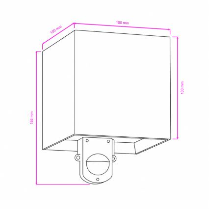BRILAGI - LED vonkajšie nástenné svietidlo so senzorom CUBE LED/6W/230V šedé IP65