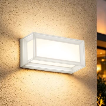 Brilagi - LED vonkajšie nástenné svietidlo so senzorom PARKER LED/12W/230V biele IP44