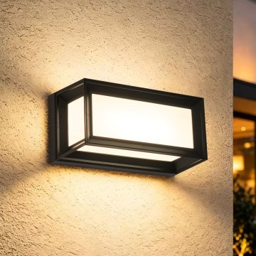 Brilagi - LED vonkajšie nástenné svietidlo so senzorom PARKER LED/12W/230V čierne IP44