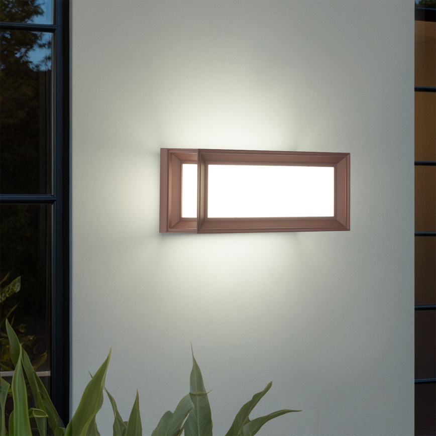 Brilagi - LED Vonkajšie nástenné svietidlo so senzorom PARKER LED/12W/230V hnedé IP44