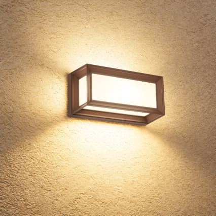 Brilagi - LED Vonkajšie nástenné svietidlo so senzorom PARKER LED/12W/230V hnedé IP44