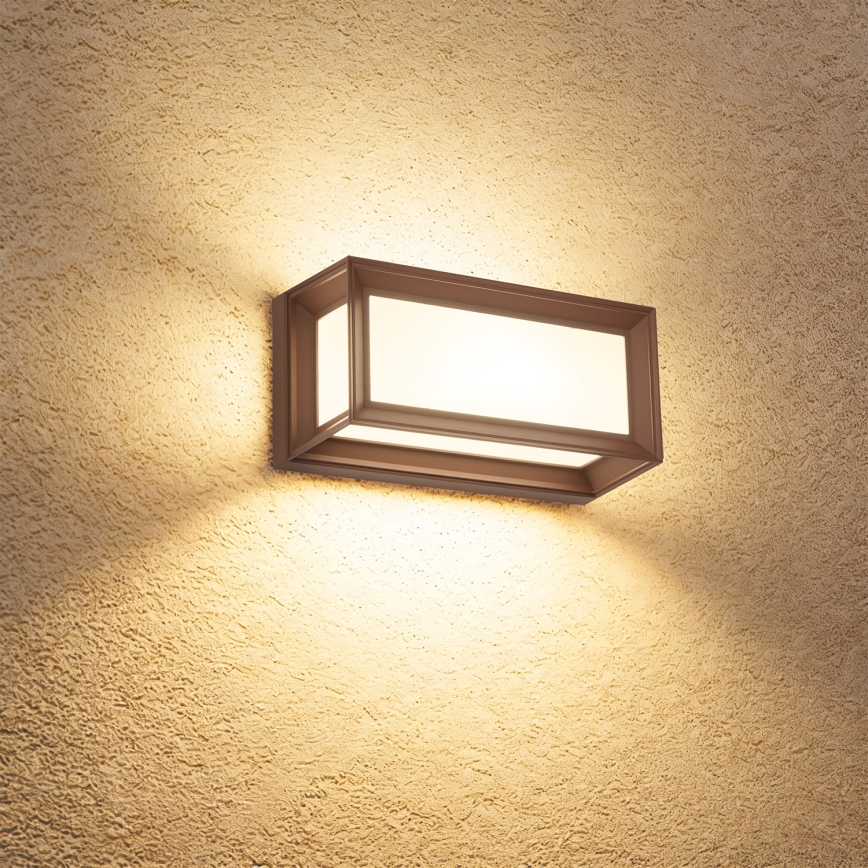 Brilagi - LED Vonkajšie nástenné svietidlo so senzorom PARKER LED/12W/230V hnedé IP44