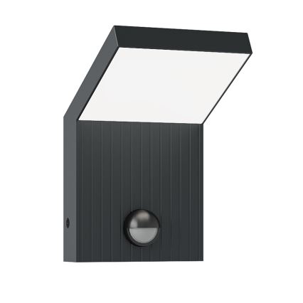 Brilagi - LED vonkajšie nástenné svietidlo so senzorom RIANO LED/8W/230V antracit IP65