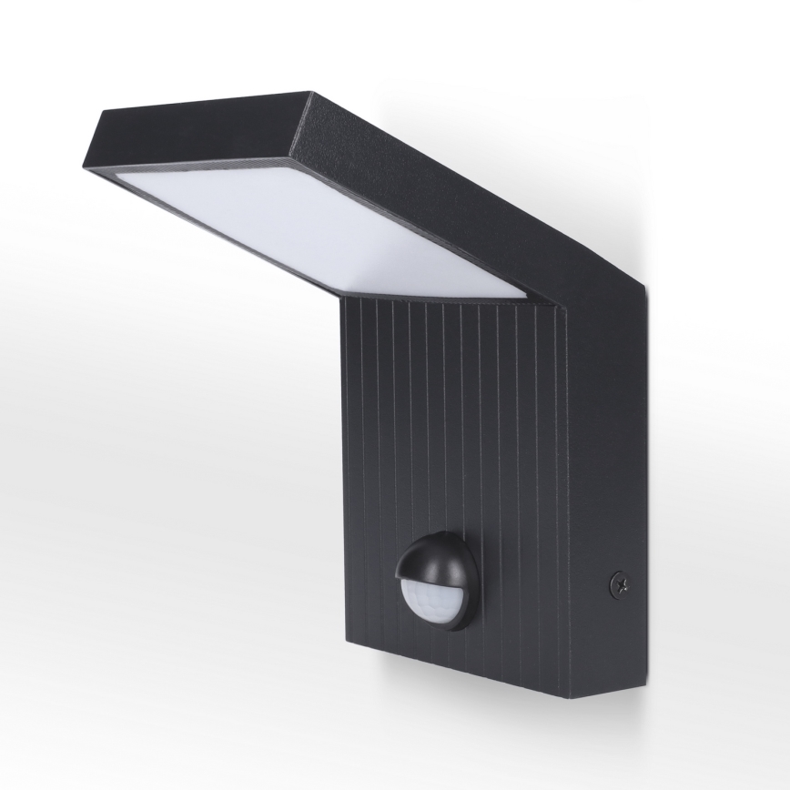 Brilagi - LED vonkajšie nástenné svietidlo so senzorom RIANO LED/8W/230V antracit IP65
