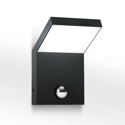 Brilagi - LED vonkajšie nástenné svietidlo so senzorom RIANO LED/8W/230V antracit IP65