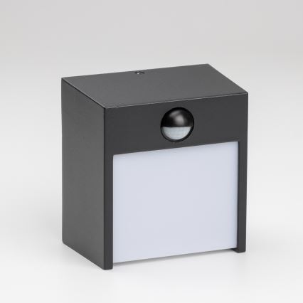 Brilagi - LED Vonkajšie nástenné svietidlo so senzorom TERNI LED/12W/230V čierna IP44