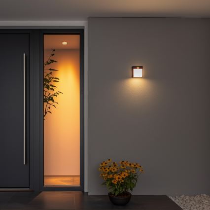 Brilagi - LED Vonkajšie nástenné svietidlo so senzorom TERNI LED/12W/230V čierna IP44