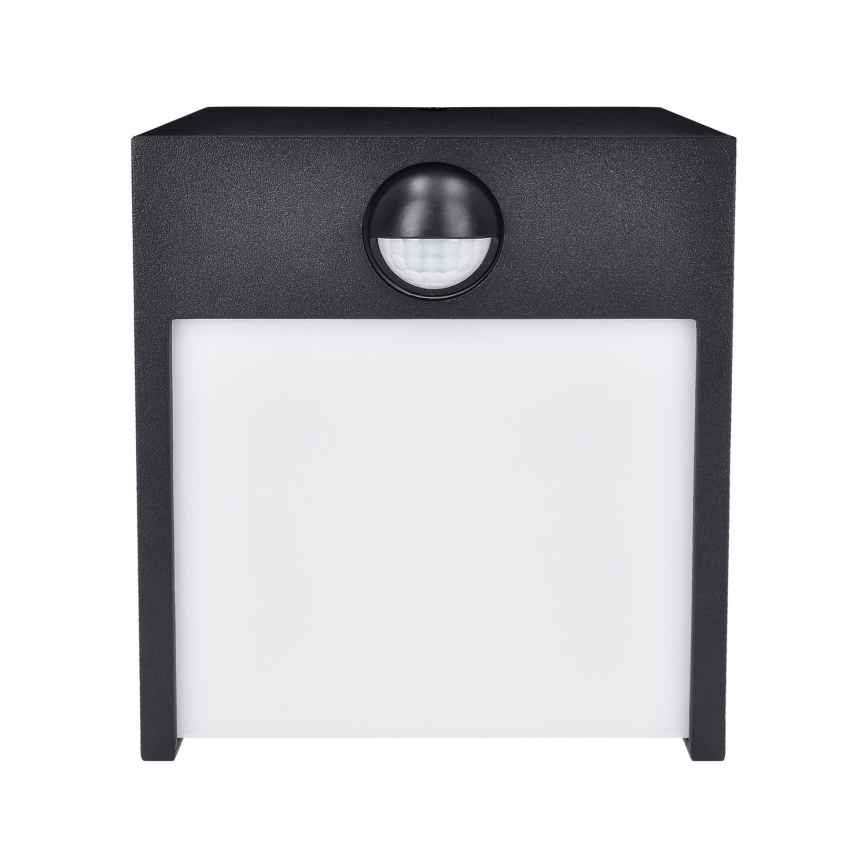 Brilagi - LED Vonkajšie nástenné svietidlo so senzorom TERNI LED/12W/230V čierna IP44