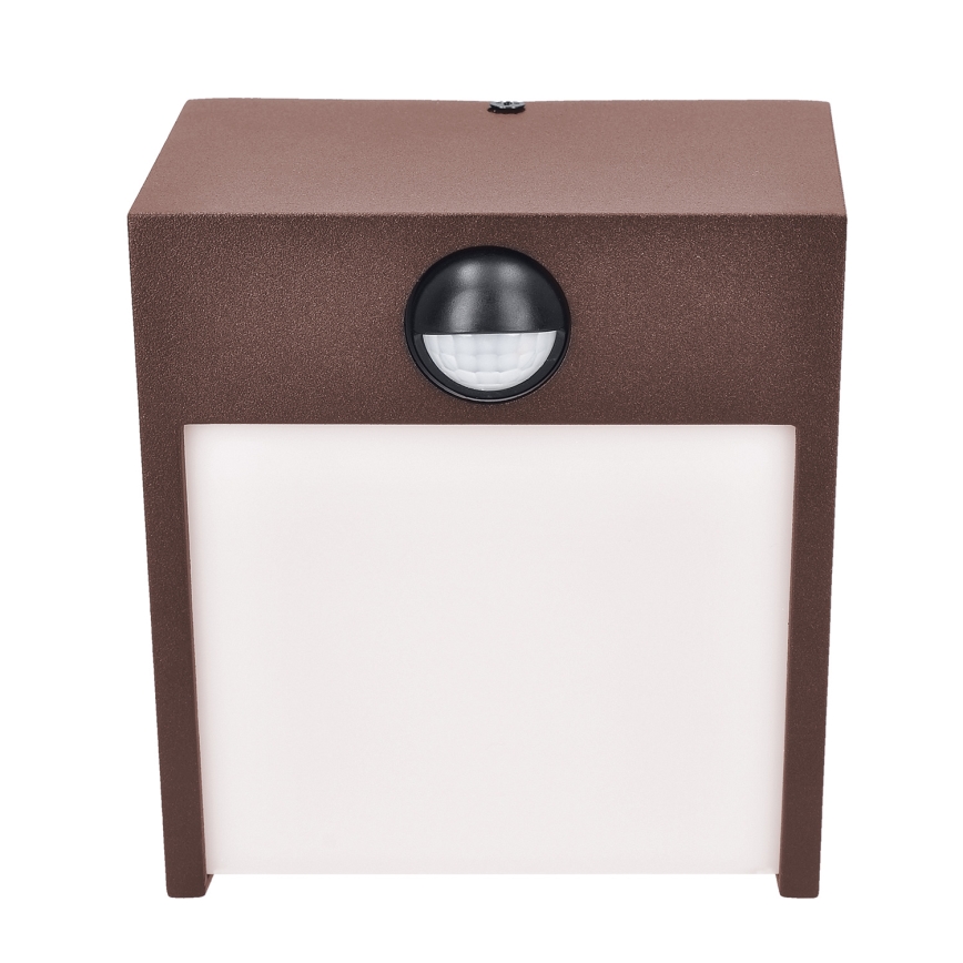 Brilagi - LED vonkajšie nástenné svietidlo so senzorom TERNI LED/12W/230V hnedé IP44