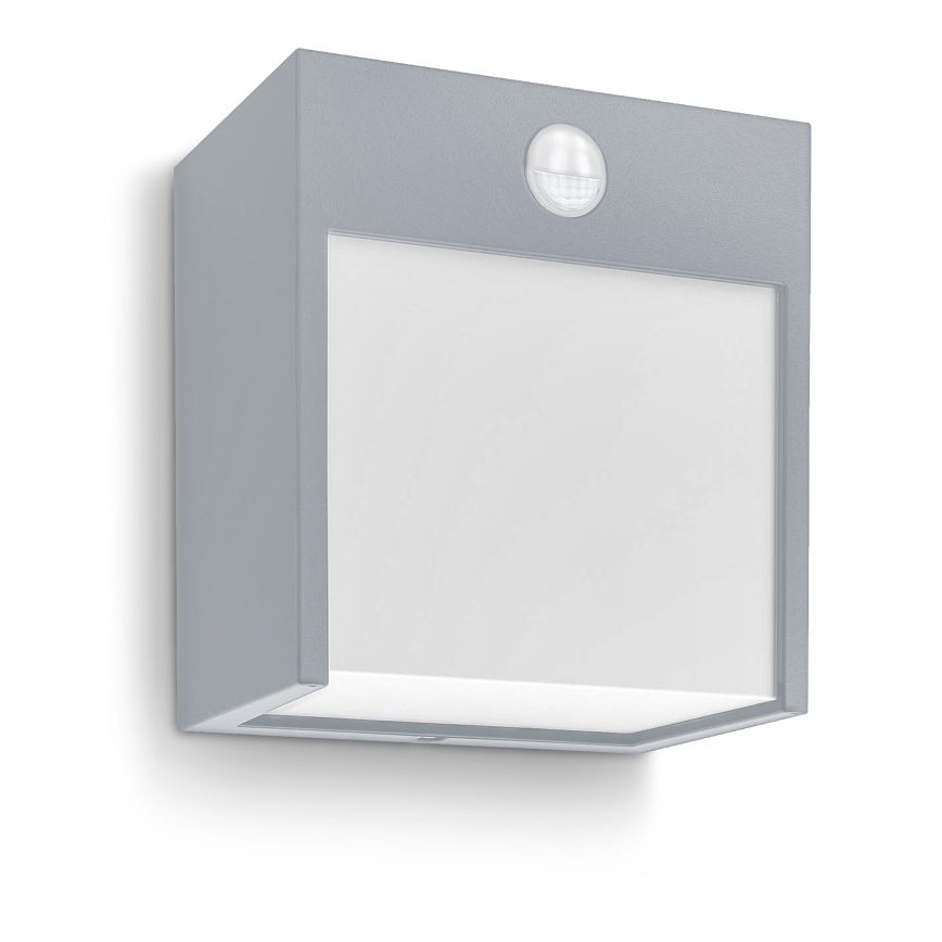 Brilagi - LED Vonkajšie nástenné svietidlo so senzorom TERNI LED/12W/230V šedá IP44