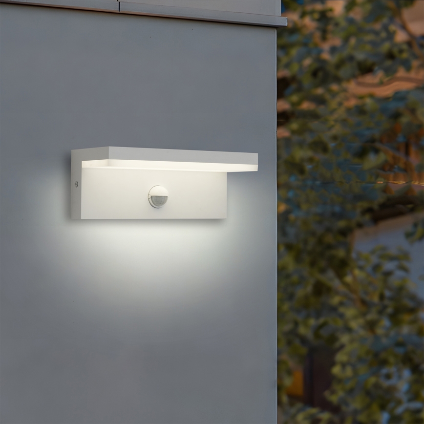 Brilagi - LED vonkajšie nástenné svietidlo s pohybovým senzorom TESSI LED/10W/230V biela IP54
