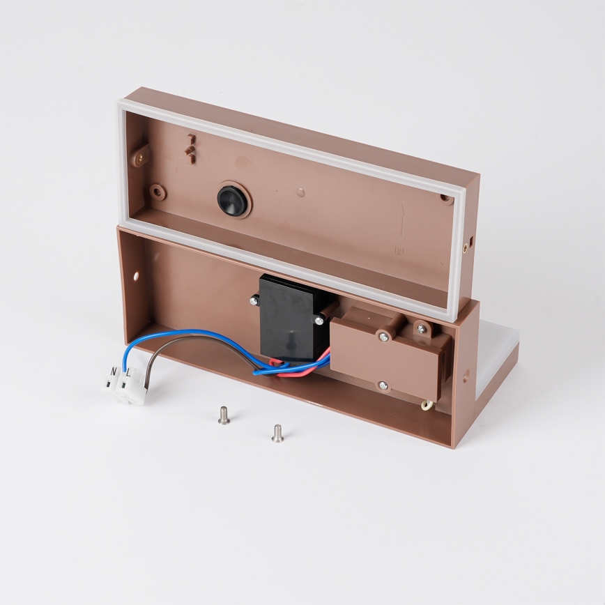 Brilagi - LED vonkajšie nástenné svietidlo s senzorom TESSI LED/10W/230V hnedé IP54