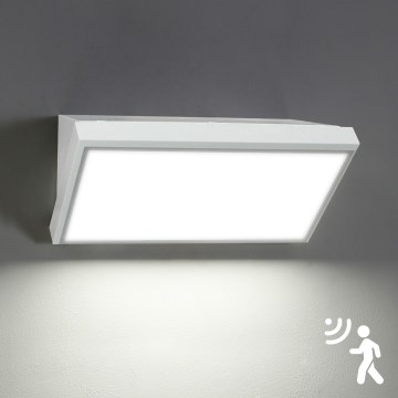 Brilagi - LED Vonkajšie nástenné svietidlo so senzorom TRIANGLE LED/20W/230V biela IP65