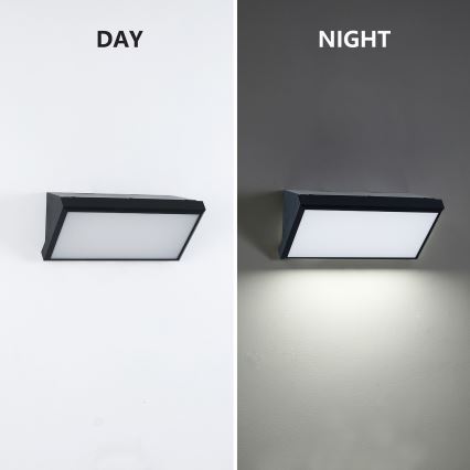 Brilagi - Vonkajšie nástenné LED svietidlo so senzorom TRIANGLE LED/20W/230V, čierne, IP65