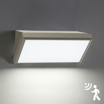 Brilagi - LED Vonkajšie nástenné svietidlo so senzorom TRIANGLE LED/20W/230V šedá IP65