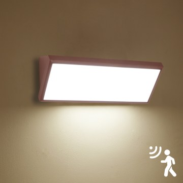 Brilagi - LED vonkajšie nástenné svietidlo so senzorom TRIANGLE LED/42W/230V 45 cm hnedé IP65
