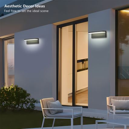 Brilagi - LED vonkajšie nástenné svietidlo TESSI LED/10W/230V antracit IP54