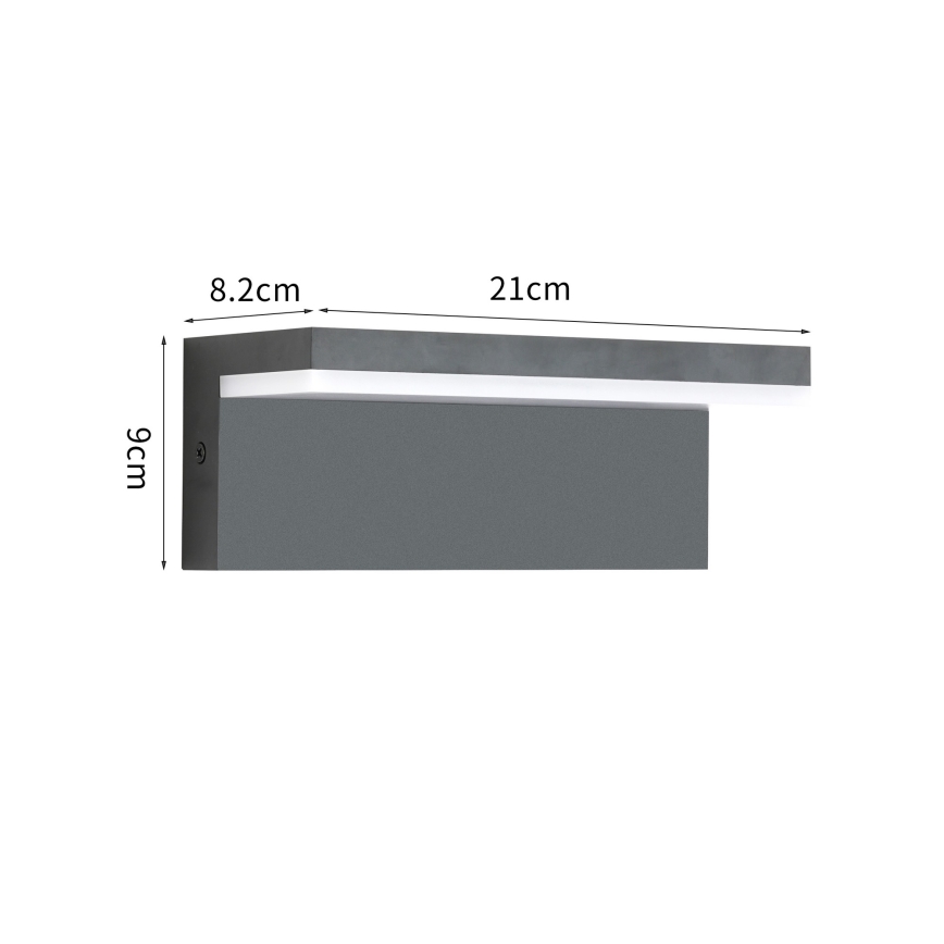 Brilagi - LED vonkajšie nástenné svietidlo TESSI LED/10W/230V antracit IP54