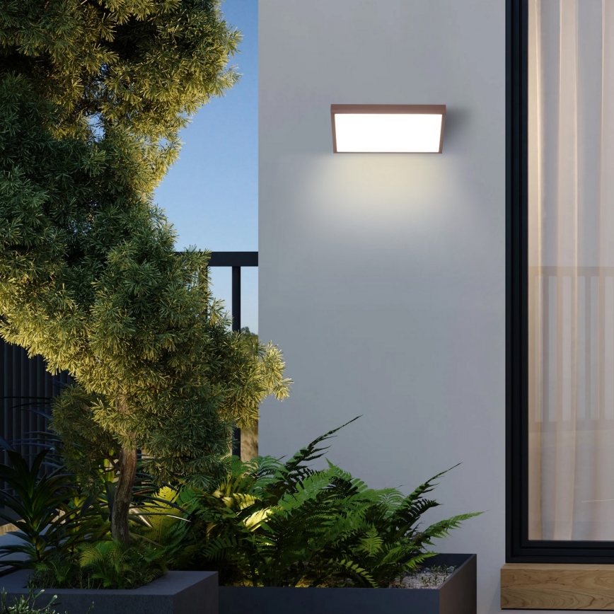 Brilagi - LED vonkajšie nástenné svietidlo TRIANGLE LED/20W/230V 3000/4000/6500K hnedá IP65