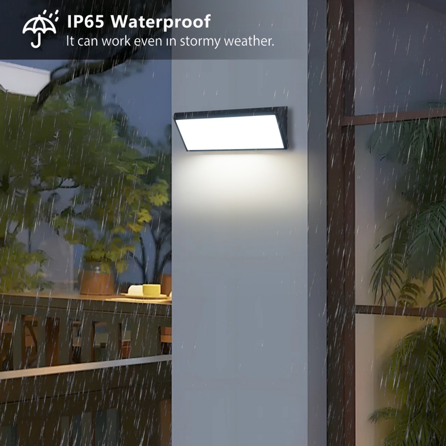 Brilagi - LED vonkajšie nástenné svietidlo TRIANGLE LED/42W/230V 3000/4000/6500K 45 cm čierna IP65