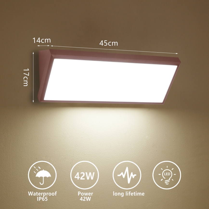 Brilagi - LED vonkajšie nástenné svietidlo TRIANGLE LED/42W/230V 3000/4000/6500K hnedé IP65