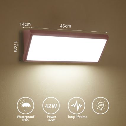 Brilagi - LED vonkajšie nástenné svietidlo TRIANGLE LED/42W/230V hnedá IP65