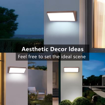 Brilagi - LED vonkajšie nástenné svietidlo TRIANGLE LED/42W/230V 45 cm hnedé IP65