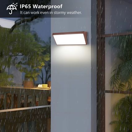 Brilagi - LED vonkajšie nástenné svietidlo TRIANGLE LED/42W/230V 45 cm hnedé IP65