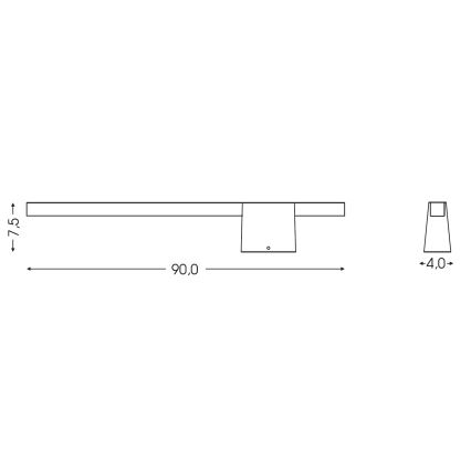 BRILAGI - LED vonkajšie nástenné svietidlo VELORA LED/12W/230V 90 cm IP44 antracit