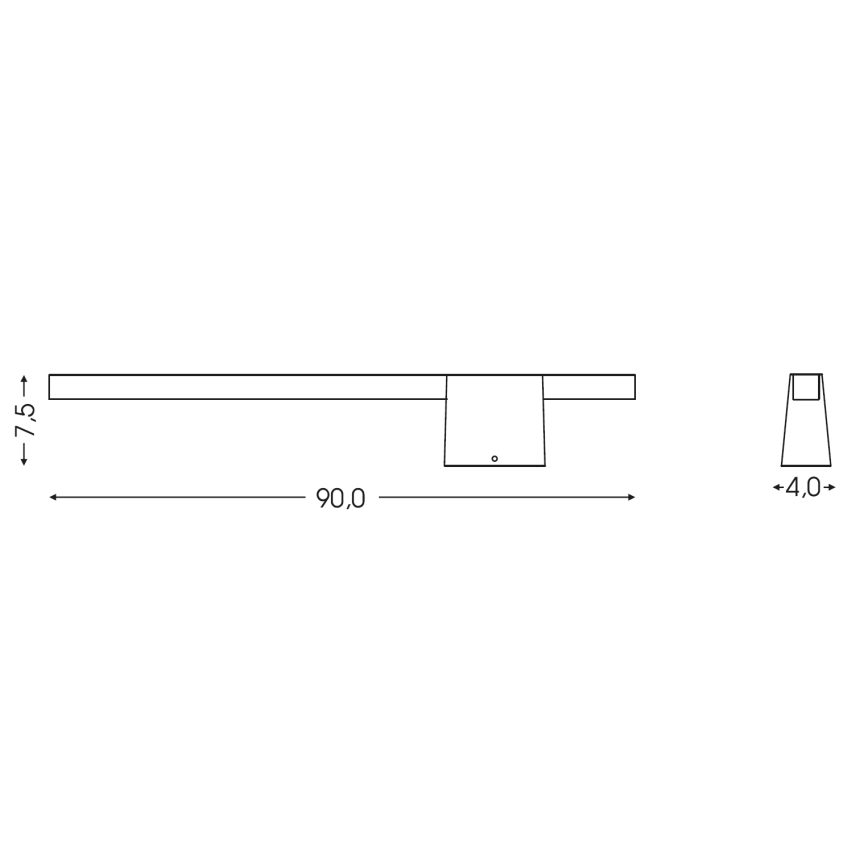 BRILAGI - LED Vonkajšie nástenné svietidlo VELORA LED/12W/230V 90 cm IP44 čierna