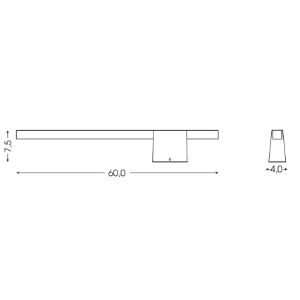 BRILAGI - LED Vonkajšie nástenné svietidlo VELORA LED/9W/230V 60 cm IP44 čierna