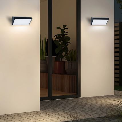 Brilagi - Stmievateľné LED vonkajšie nástenné svietidlo TRIANGLE 1xE27/6W/230V 2700-6500K IP65 čierna