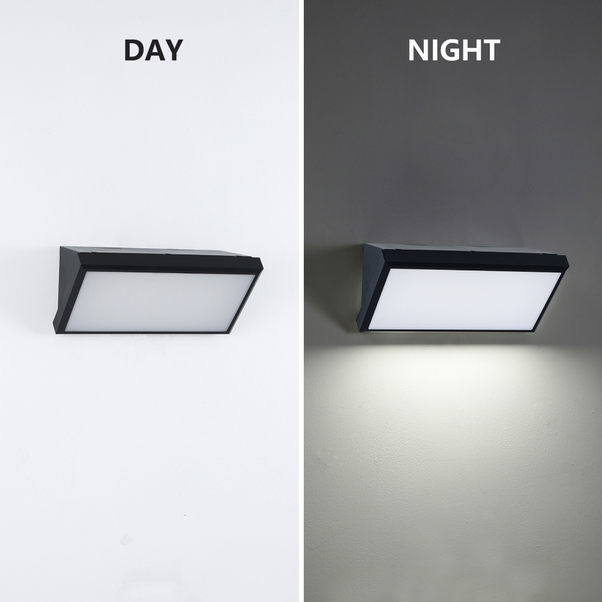 Brilagi - Stmievateľné LED vonkajšie nástenné svietidlo TRIANGLE 1xE27/6W/230V 2700-6500K IP65 čierna