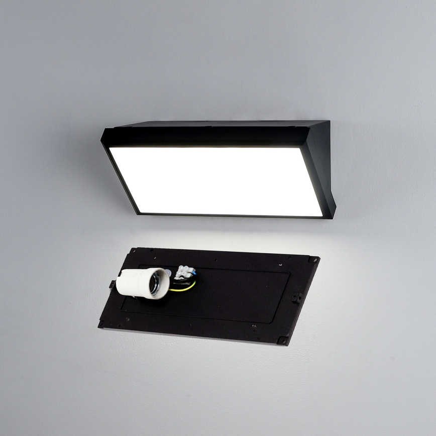 Brilagi - Stmievateľné LED vonkajšie nástenné svietidlo TRIANGLE 1xE27/6W/230V 2700-6500K IP65 čierna