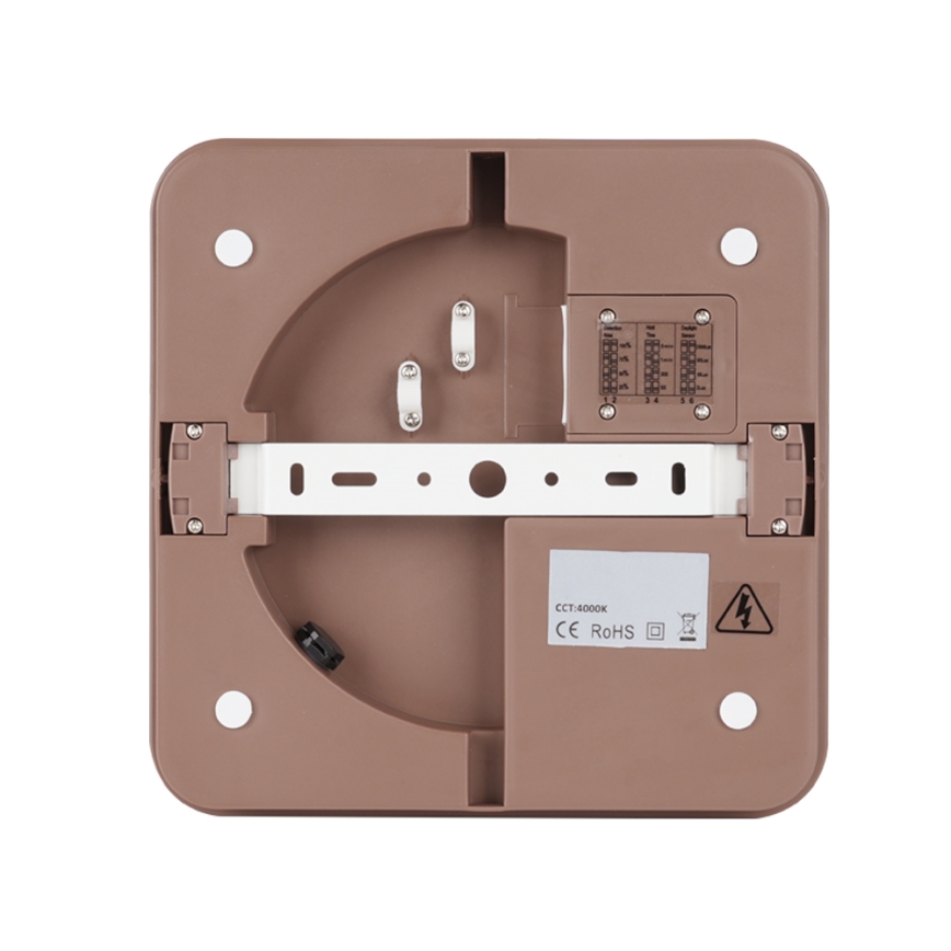 Brilagi - LED vonkajšie stropné svietidlo BENE LED/24W/230V 26x26 cm hnedé IP54