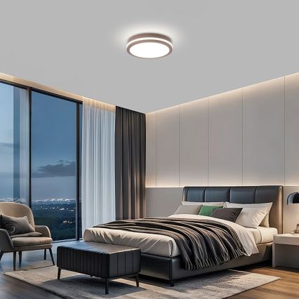 Brilagi - LED vonkajšie stropné svietidlo BENE LED/24W/230V pr. 26 cm hnedé IP54