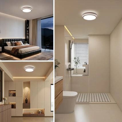 Brilagi - LED vonkajšie stropné svietidlo BENE LED/24W/230V pr. 26 cm hnedé IP54