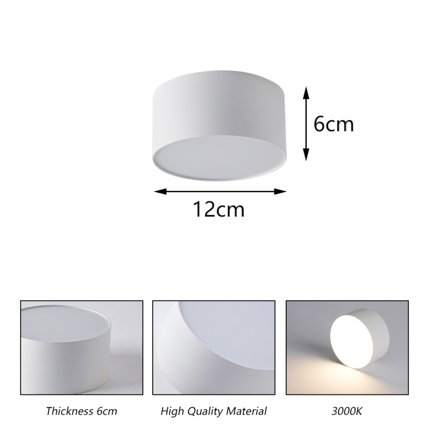 BRILAGI - LED vonkajšie stropné svietidlo FORIS LED/14W/230V pr. 12 cm biela IP44