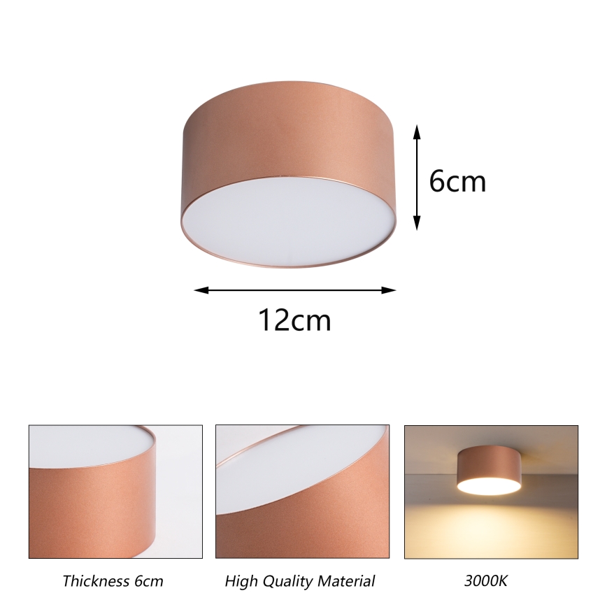 BRILAGI - LED Vonkajšie stropné svietidlo FORIS LED/14W/230V priemer 12 cm bronzové IP44