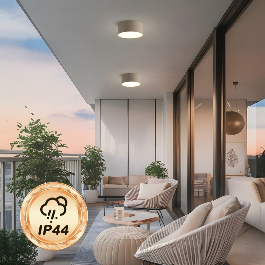 BRILAGI - LED Vonkajšie stropné svietidlo FORIS LED/20W/230V pr. 15 cm béžová IP44