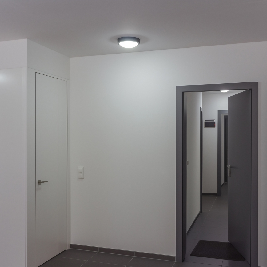 Brilagi - LED Vonkajšie stropné svietidlo LED/20W/230V pr. 23 cm IP54 antracit