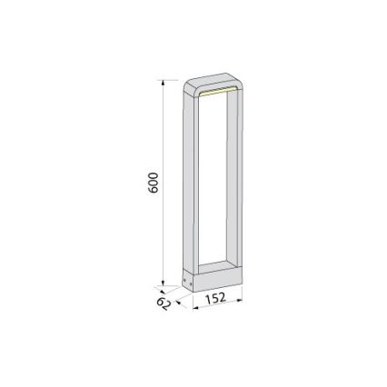 BRILAGI - LED Vonkajšie svietidlo BARI LED/10W/230V 4000K IP65 60 cm antracit